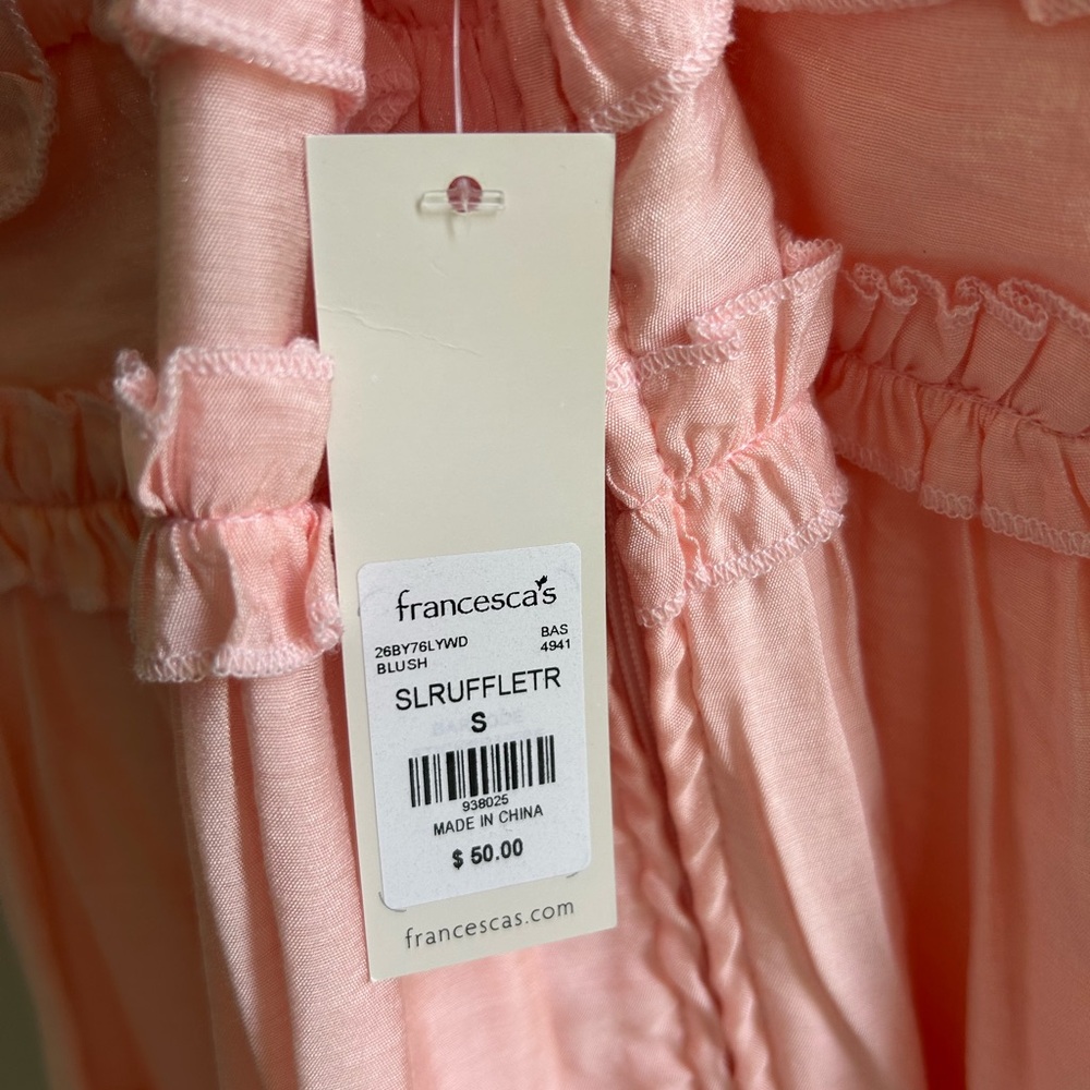 Francesca's Collections Pink Ruffle Dress - Picture 3 of 3